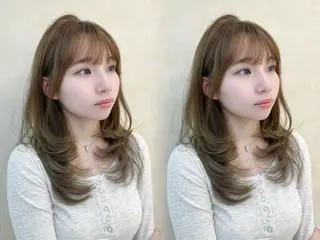 ミディアム カラー 村上 大武のヘアスタイル