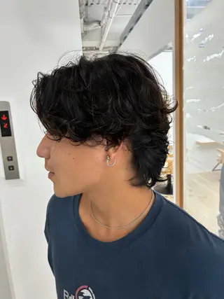 パーマ メンズ メンズカット パーマ[佐橋]のヘアスタイル