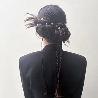 ロング ヘアアレンジ 松本 茜のヘアスタイル