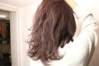 ミディアム 透明感カラー🇰🇷 レイヤー✨桑原　研太のヘアスタイル