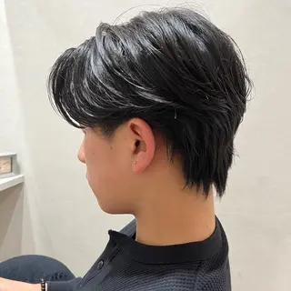 ショート パーマ メンズ 艶感透明感カラー◎ 大分 Keigoのヘアスタイル