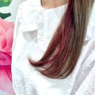 ロング 草野ゆずき⌇縮毛矯正 ⌇Wカラー⌇レイヤーのヘアスタイル