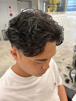 ショート パーマ メンズ 池袋メンズ専門💣 玉造利樹のヘアスタイル