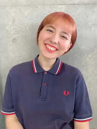 ショート カラー ボブパーマコテ巻き風 パーマNo1深江秀平のヘアスタイル