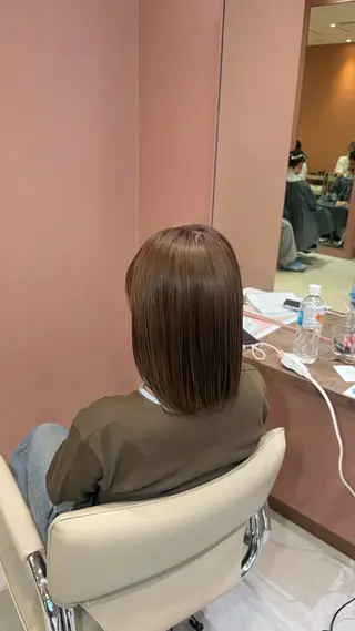 ミディアム カラー 聖菜/ hina /レイヤー/艶カラーのヘアスタイル