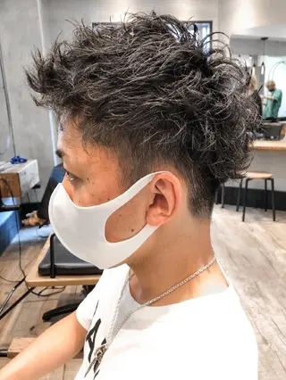 ショート メンズ パーマ メンズ特化 TAKE高崎のヘアスタイル