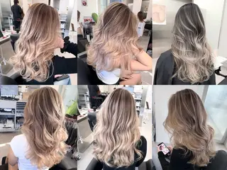 セミロング ブリーチ×エクステ 超特化美容師のヘアスタイル