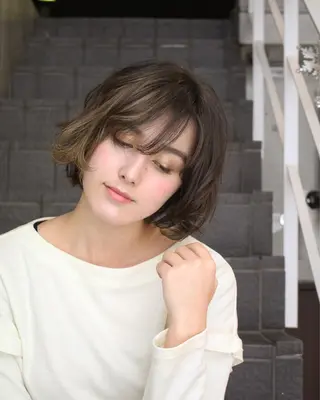 ミディアム メンズカット/ メンズパーマ/新井のヘアスタイル