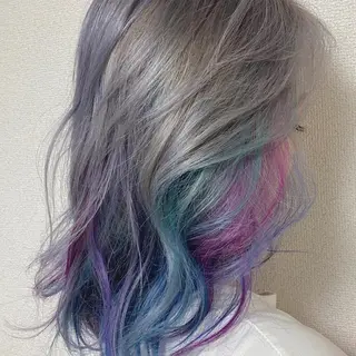 ミディアム カラー マンツーマンサロン 🤍Tanakaのヘアスタイル