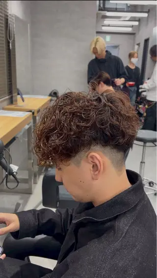 ショート カラー パーマ ヘアアレンジ メンズ キッズ メンズ特化/カラー /せなのヘアスタイル