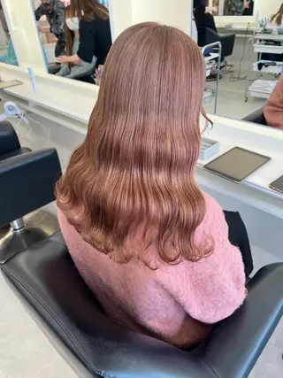 ロング カラー NANO/ ブリーチ×レイヤーのヘアスタイル