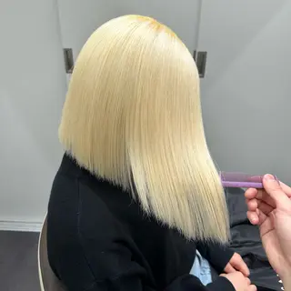 ロング カラー 💫艶ハイトーン×髪 質改善💫リュウトのヘアスタイル