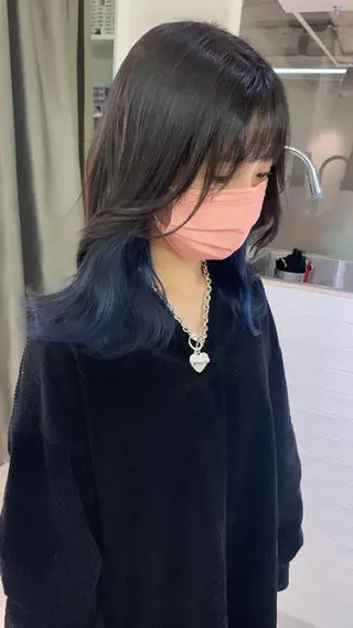 セミロング カラー パーマ ヘアアレンジ メンズ キッズ ネイル マツエク・マツパ 酸性ストレート 髪質改善大槻勇樹のヘアスタイル