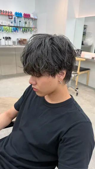 ショート カラー ヘアアレンジ メンズ キッズ 栄💗メンズ|似合せ パーマ|haruのヘアスタイル