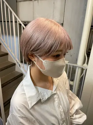 ショート カラー ヘアアレンジ 具志堅 良のヘアスタイル