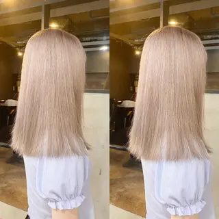 セミロング カラー yoriダブルカラー 代表すがわらのヘアスタイル