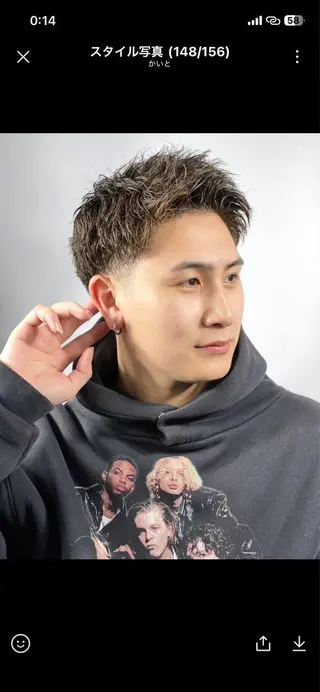 メンズ 上條 遥也のヘアスタイル