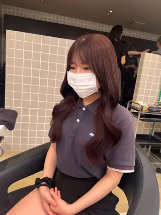 ロング カラー パーマ ヘアアレンジ メンズ キッズ 韓国系🇰🇷🩶 艶暗髪/MEIのヘアスタイル