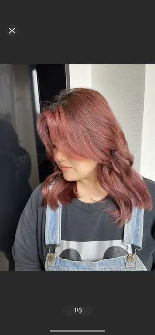 ロング カラー ヘアカラー&縮毛矯正 STAR☆RIVERのヘアスタイル