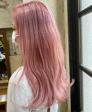セミロング カラー マンツーマン 美容師💚コウブチのヘアスタイル
