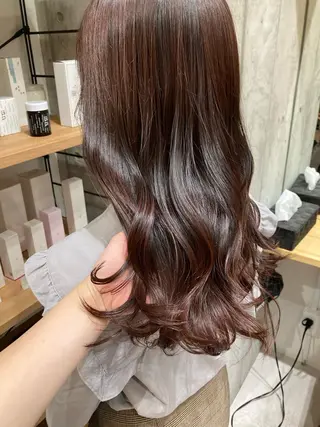セミロング ✨色持ちの良い艶 カラー✨蟹江真世のヘアスタイル