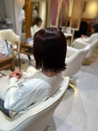 ミディアム カラー 中山 知優のヘアスタイル