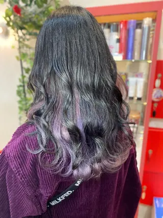 ミディアム ゆぴ☾‪/推しカラー /ハイトーンのヘアスタイル