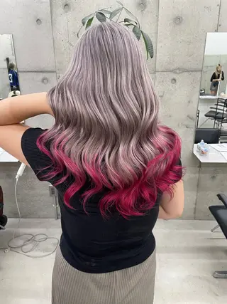 ロング カラー Kazuki/名古屋 ブリーチ/髪質改善のヘアスタイル