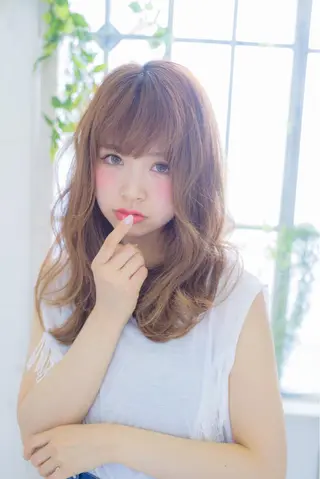 セミロング カラー パーマ ヘアアレンジ ✨ハイクオリティ✨ 山本香也のヘアスタイル