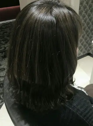 ミディアム カラー パーマ 畠村 美智子のヘアスタイル