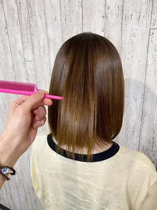 ミディアム パーマ 勝河 怜楊のヘアスタイル
