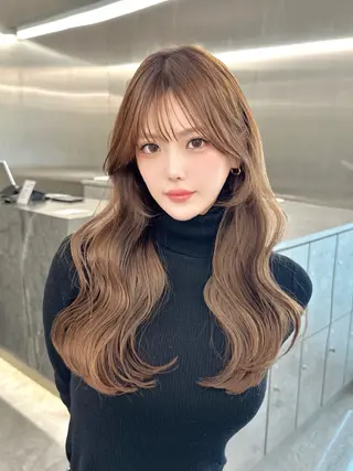 ロング カラー 🍑韓国風レイヤー 🍑莉子のヘアスタイル