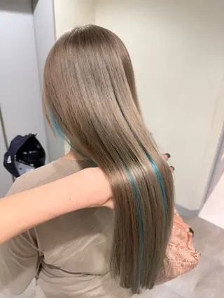 ロング カラー ハイトーンレイヤー 顔まわりSOTAのヘアスタイル