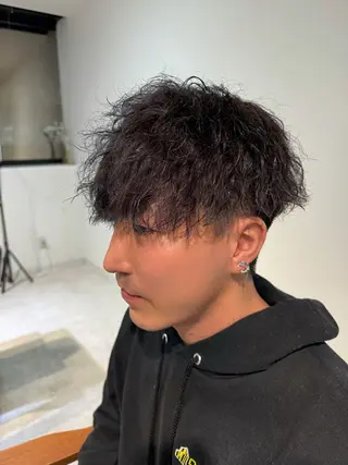パーマ メンズ メンズパーマ特化/ シャドウ/波巻/陸翔のヘアスタイル