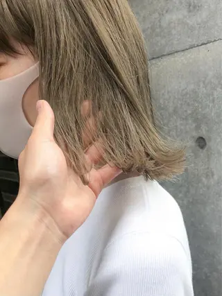 ミディアム wカラー 指名No1かけるのヘアスタイル