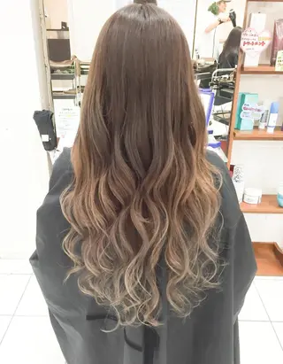 ロング カラー モテ髪透明感❤️ デイズヘアカラーのヘアスタイル