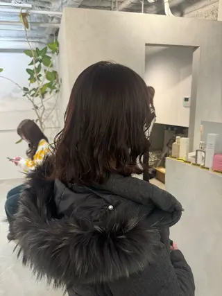 セミロング 新宿/顔周りカット +レイヤー=しずく♩のヘアスタイル