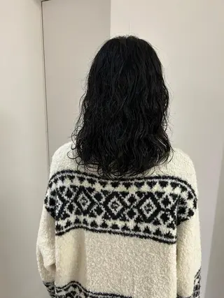 ミディアム カラー パーマ 、 、のヘアスタイル