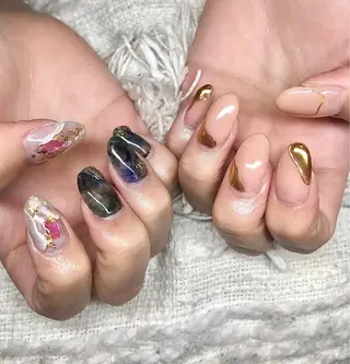 セミロング カラー パーマ ヘアアレンジ ネイル マツエク・マツパ el. by Aoのネイルデザイン
