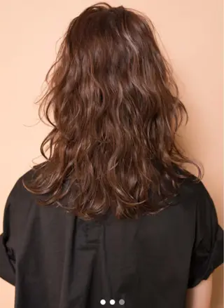 セミロング カラー パーマ 浅沼 ゆいのヘアスタイル