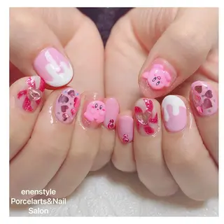 ミディアム ネイル 🐾enen style 🐾のネイルデザイン