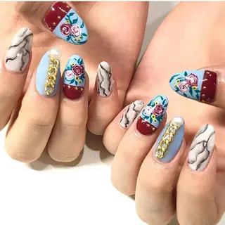 ネイル 渋谷/チップ長さ出し 👑アプレgel-xのネイルデザイン
