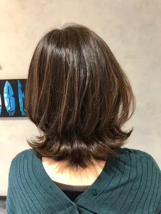 ミディアム カラー 中村 幸子のヘアスタイル