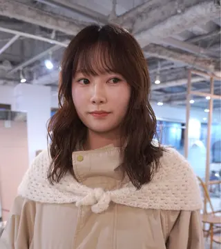 ミディアム パーマ 🎀suzuna 透明感colorのヘアスタイル