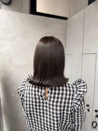 ミディアム 暖色/グレージュ 髪質改善SOMAのヘアスタイル