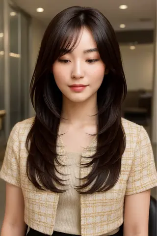 ロング 松田 響のヘアスタイル