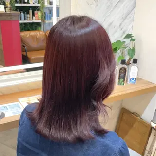 ミディアム カラー 横浜パーマ🌐ボブ✨ 暖色カラーもえかのヘアスタイル