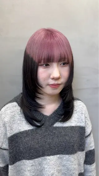 ミディアム カラー ヘアアレンジ メンズ 🌟🍒ハイトーン 韓国ヘア/ユウミのヘアスタイル