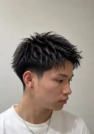ショート パーマ メンズカット＆パーマ 髪質改善/岩元のヘアスタイル