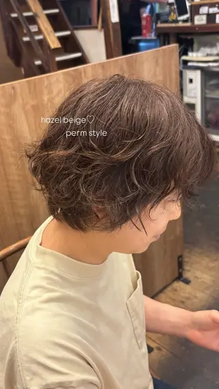 ショート パーマ cipre 萌乃のヘアスタイル